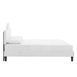 Soleil Performance Velvet Twin Bed White MOD-7033-WHI