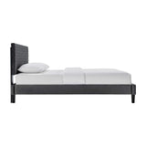 Modway Furniture Garcelle Performance Velvet Full Platform Bed XRXT Charcoal MOD-7040-CHA