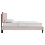 Modway Furniture Garcelle Performance Velvet Full Platform Bed XRXT Pink MOD-7040-PNK