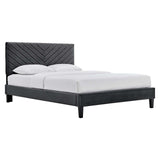 Roxanne Performance Velvet Twin Platform Bed