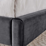 Modway Furniture Daisy Performance Velvet Twin Platform Bed XRXT Charcoal MOD-7043-CHA