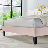 Modway Furniture Daisy Performance Velvet Twin Platform Bed XRXT Pink MOD-7043-PNK