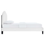 Modway Furniture Daisy Performance Velvet Twin Platform Bed XRXT White MOD-7043-WHI
