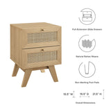 Modway Furniture Soma 2-Drawer Nightstand 0423 Oak MOD-7050-OAK