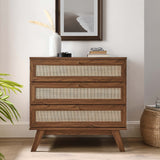 Modway Furniture Soma 3-Drawer Dresser 0423 Walnut MOD-7051-WAL