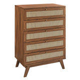 Modway Furniture Soma 5-Drawer Chest 0423 Walnut MOD-7052-WAL