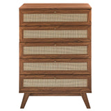 Modway Furniture Soma 5-Drawer Chest 0423 Walnut MOD-7052-WAL