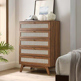 Modway Furniture Soma 5-Drawer Chest 0423 Walnut MOD-7052-WAL