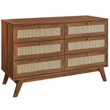 Modway Furniture Soma 6-Drawer Dresser 0423 Walnut MOD-7053-WAL