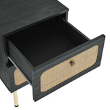 Modway Furniture Chaucer 2-Drawer Nightstand 0423 Black MOD-7063-BLK