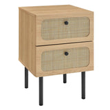 Modway Furniture Chaucer 2-Drawer Nightstand 0423 Oak MOD-7063-OAK