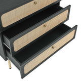 Modway Furniture Chaucer 3-Drawer Chest 0423 Black MOD-7064-BLK