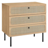 Modway Furniture Chaucer 3-Drawer Chest 0423 Oak MOD-7064-OAK