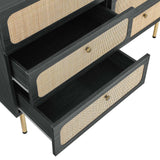 Modway Furniture Chaucer 6-Drawer Compact Dresser 0423 Black MOD-7066-BLK