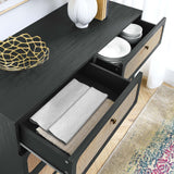 Modway Furniture Chaucer 6-Drawer Compact Dresser 0423 Black MOD-7066-BLK