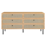 Modway Furniture Chaucer 6-Drawer Dresser 0423 Oak MOD-7067-OAK