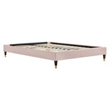 Modway Furniture Colette King Performance Velvet Platform Bed 0423 Pink MOD-7074-PNK