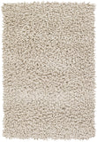 Chandra Rugs Montaro 100% Wool Hand-Woven Contemporary Thick Piles Shag Rug White 9' x 13'