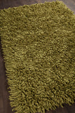 Chandra Rugs Montaro 100% Wool Hand-Woven Contemporary Thick Piles Shag Rug Green 9' x 13'