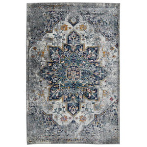 AMER Rugs Montana MON-11 Power-Loomed Medallion Transitional Area Rug Gray 8'10" x 11'10"