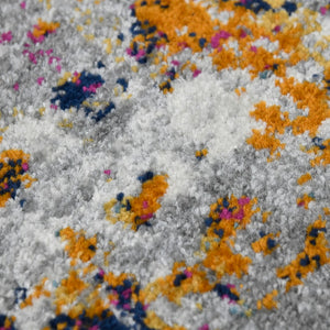 AMER Rugs Montana MON-12 Power-Loomed Abstract Modern & Contemporary Area Rug Blue/Pink 8'10" x 11'10"