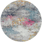AMER Rugs Montana MON-12 Power-Loomed Abstract Modern & Contemporary Area Rug Blue/Pink 7'6" x 7'6"R