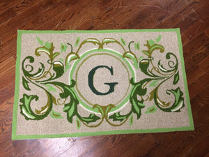 Safavieh English Garden Monogram HAND HOOKED POLYPROPYLENE Rug MON262G-36