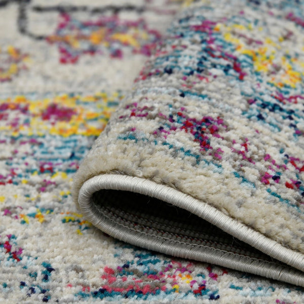 AMER Rugs Montana MON-3 Power-Loomed Bordered Persian Area Rug Gray/Orange 8'10" x 11'10"