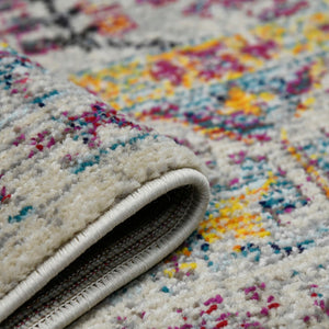 AMER Rugs Montana MON-3 Power-Loomed Bordered Persian Area Rug Gray/Orange 8'10" x 11'10"