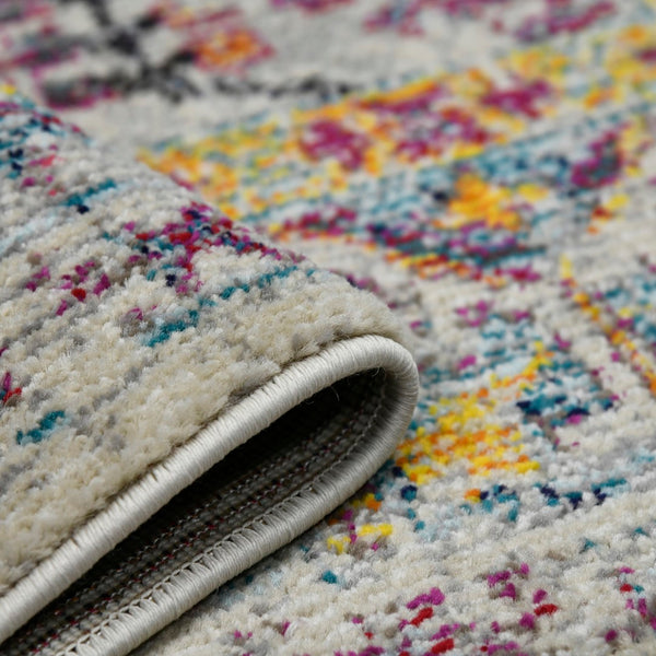 AMER Rugs Montana MON-3 Power-Loomed Bordered Persian Area Rug Gray/Orange 8'10" x 11'10"