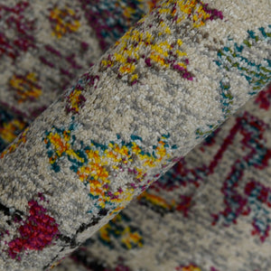 AMER Rugs Montana MON-3 Power-Loomed Bordered Persian Area Rug Gray/Orange 8'10" x 11'10"