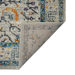 AMER Rugs Montana MON-4 Power-Loomed Bordered Persian Area Rug Ivory/Yellow 8'10" x 11'10"