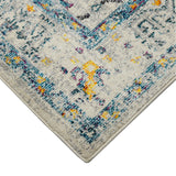 AMER Rugs Montana MON-4 Power-Loomed Bordered Persian Area Rug Ivory/Yellow 8'10" x 11'10"