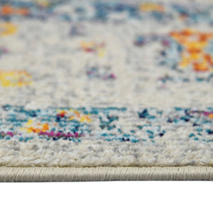 AMER Rugs Montana MON-4 Power-Loomed Bordered Persian Area Rug Ivory/Yellow 8'10" x 11'10"