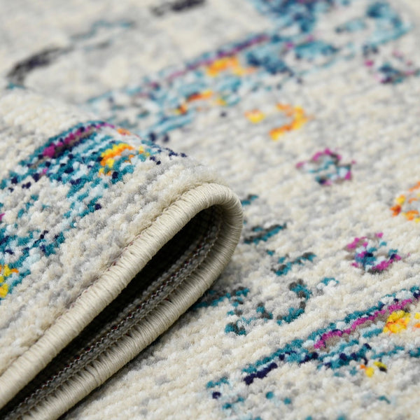 AMER Rugs Montana MON-4 Power-Loomed Bordered Persian Area Rug Ivory/Yellow 8'10" x 11'10"