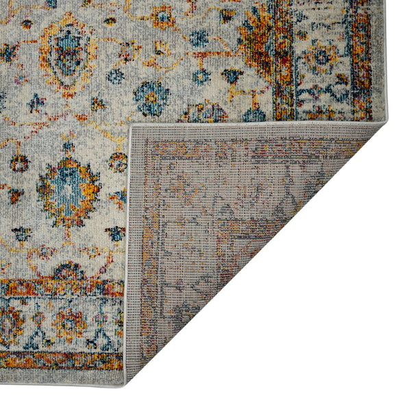 AMER Rugs Montana MON-5 Power-Loomed Bordered Persian Area Rug Ivory/Orange 8'10" x 11'10"