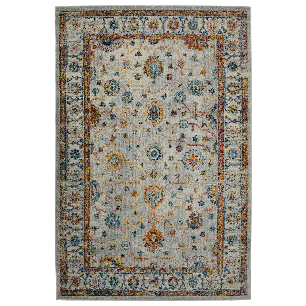 AMER Rugs Montana MON-5 Power-Loomed Bordered Persian Area Rug Ivory/Orange 8'10" x 11'10"