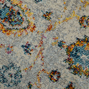 AMER Rugs Montana MON-5 Power-Loomed Bordered Persian Area Rug Ivory/Orange 8'10" x 11'10"