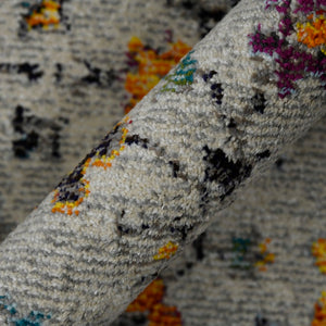 AMER Rugs Montana MON-6 Power-Loomed Bordered Persian Area Rug Blue/Orange 8'10" x 11'10"