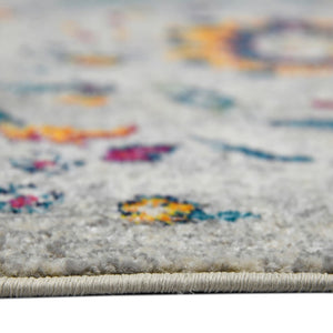 AMER Rugs Montana MON-7 Power-Loomed Botanical Transitional Area Rug Ivory/Orange 8'10" x 11'10"