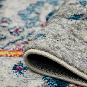 AMER Rugs Montana MON-7 Power-Loomed Botanical Transitional Area Rug Ivory/Orange 8'10" x 11'10"