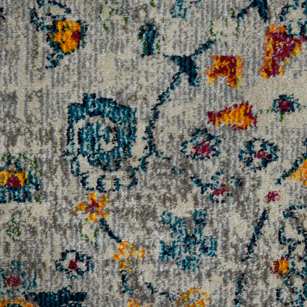 AMER Rugs Montana MON-7 Power-Loomed Botanical Transitional Area Rug Ivory/Orange 8'10" x 11'10"