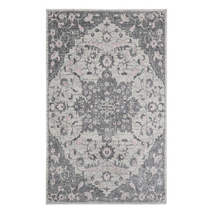 AMER Rugs Montana MON-8 Power-Loomed Medallion Transitional Area Rug Gray 8'10" x 11'10"