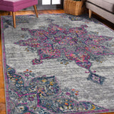AMER Rugs Montana MON-9 Power-Loomed Medallion Transitional Area Rug Pink 8'10" x 11'10"