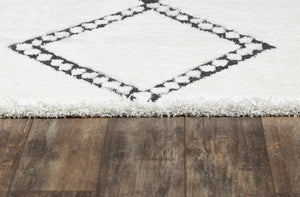 Momeni Monaco MOA-7 Machine Made Contemporary Geometric Indoor Area Rug Ivory 9'10" x 12'10" MONACMOA-7IVY9ACA