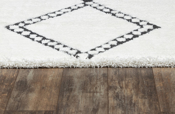 Momeni Monaco MOA-7 Machine Made Contemporary Geometric Indoor Area Rug Ivory 9'10" x 12'10" MONACMOA-7IVY9ACA
