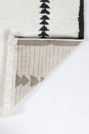 Momeni Monaco MOA-7 Machine Made Contemporary Geometric Indoor Area Rug Ivory 9'10" x 12'10" MONACMOA-7IVY9ACA