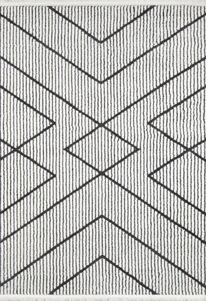 Momeni Monaco MOA-8 Machine Made Contemporary Geometric Indoor Area Rug Ivory 9'10" x 12'10" MONACMOA-8IVY9ACA