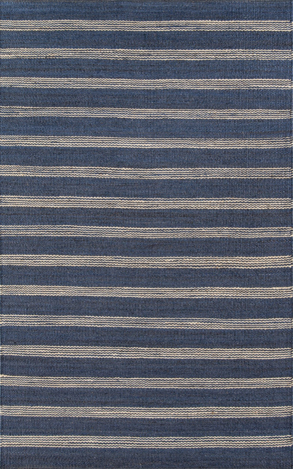 Momeni Novogratz Montauk MTK-1 Hand Woven Contemporary Striped Indoor Area Rug Navy 8'6" x 11'6" MONTAMTK-1NVY86B6