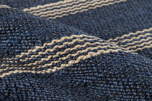 Momeni Novogratz Montauk MTK-1 Hand Woven Contemporary Striped Indoor Area Rug Navy 8'6" x 11'6" MONTAMTK-1NVY86B6